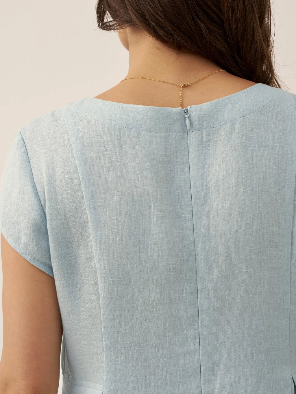 Robe d'été ALEXA 100 % lin naturel col V