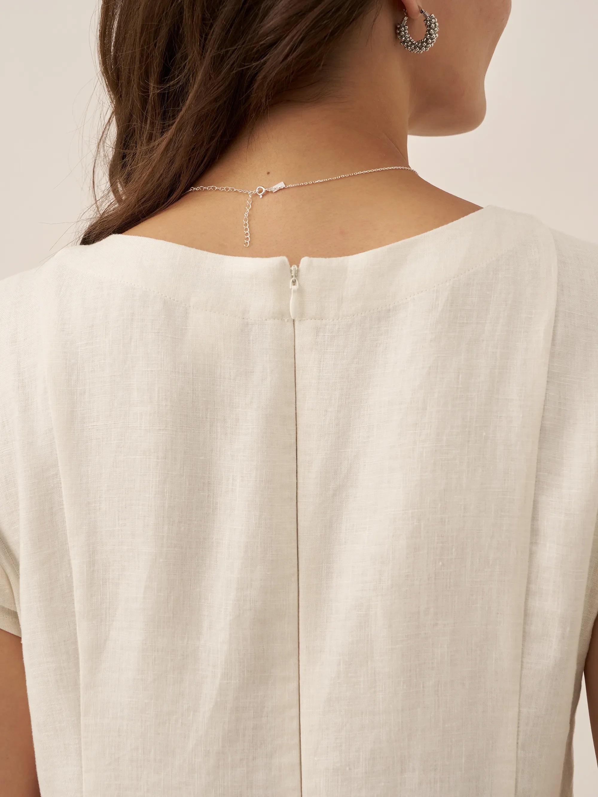 Robe d'été ALEXA 100 % lin naturel col V