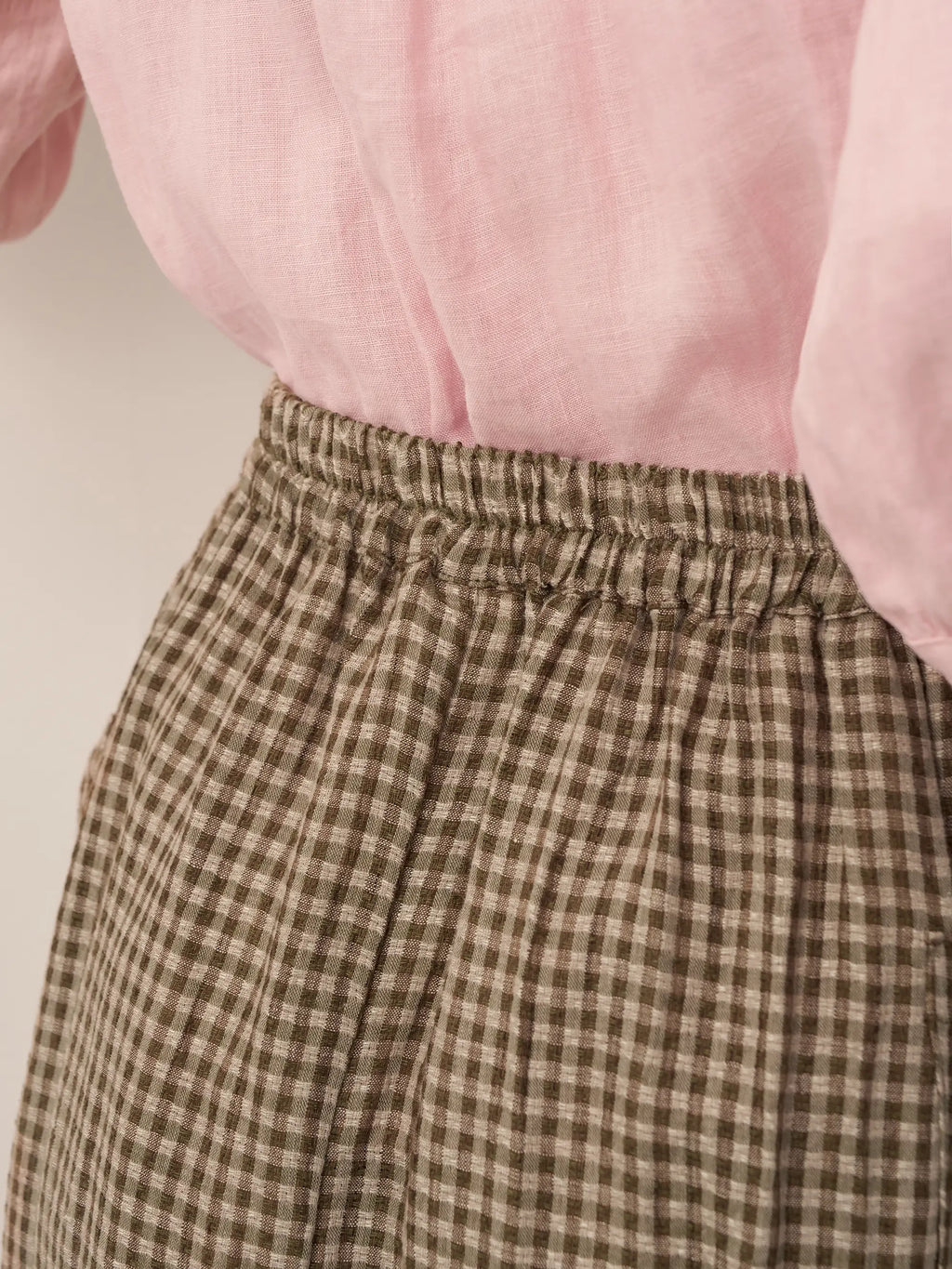 Jupe taille élastique 100 % lin MARINA