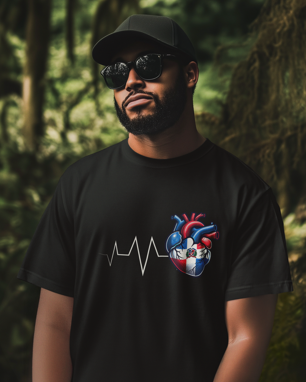 T-shirt "Dominican Republic Always In My Heart" | La Republica Dominicana Battement de Cœur Corazon | T-shirts humoristiques et viraux Fierté latine