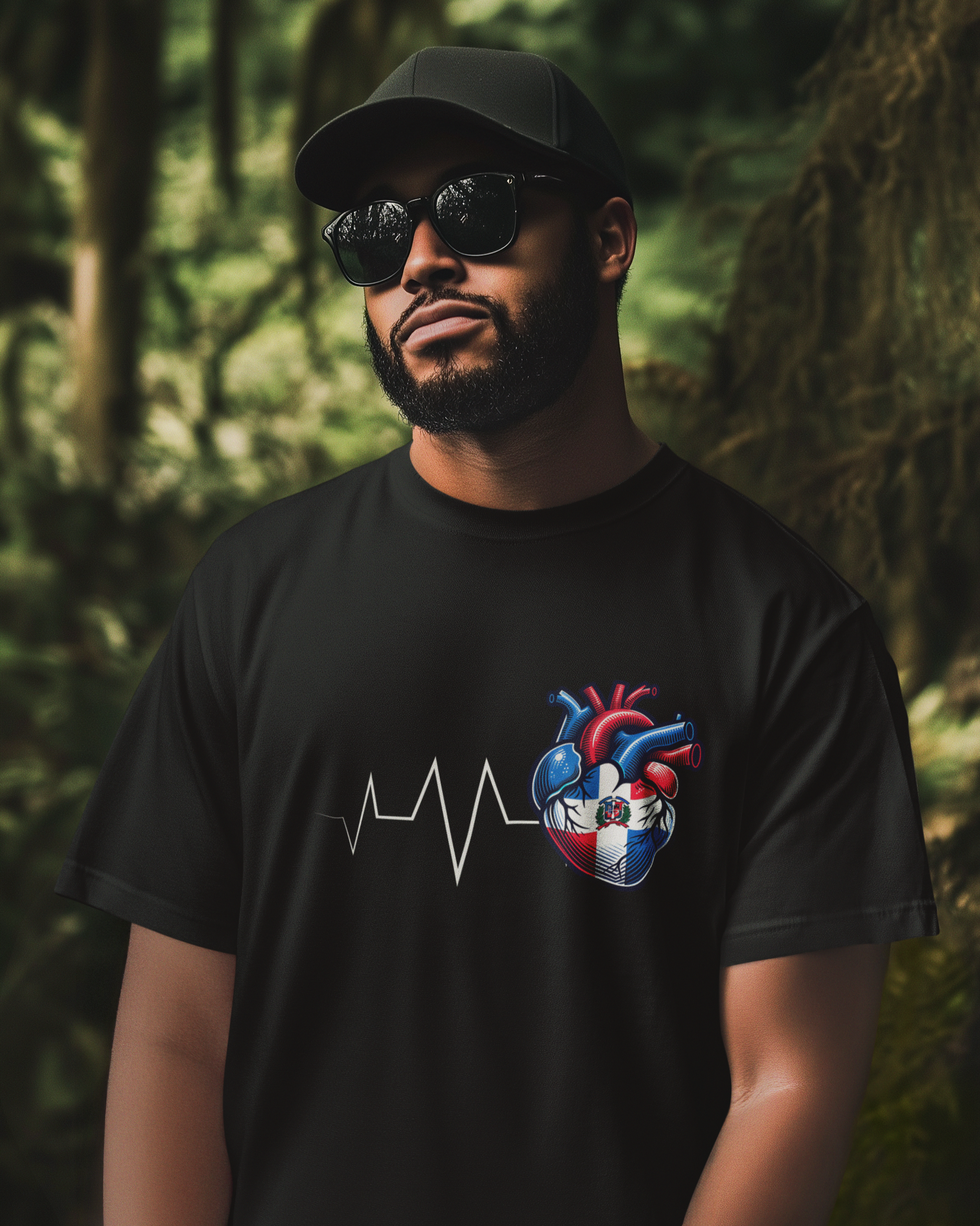 T-shirt "Dominican Republic Always In My Heart" | La Republica Dominicana Battement de Cœur Corazon | T-shirts humoristiques et viraux Fierté latine