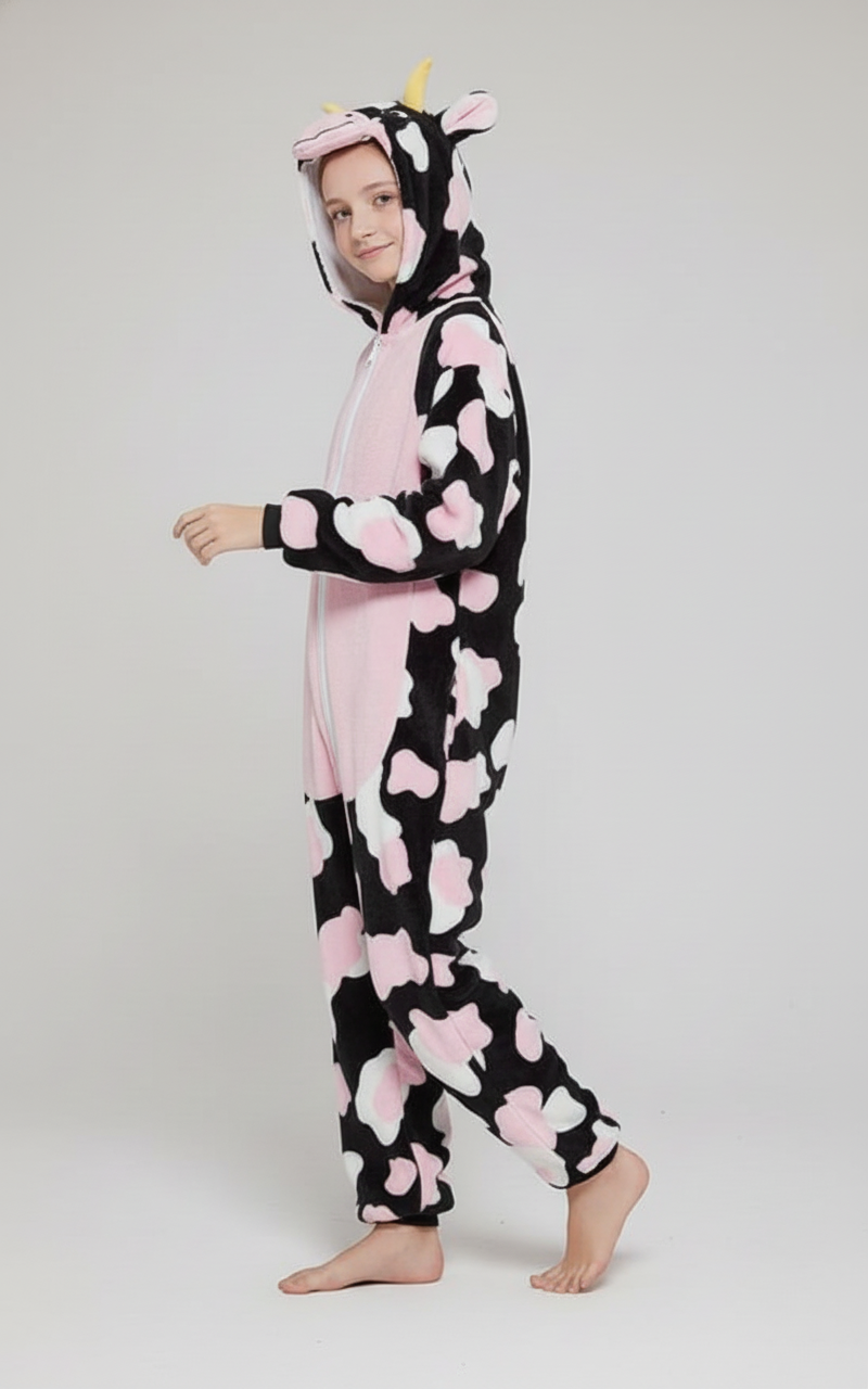 Grenouillère Vache Déguisement Animal Pyjama Fille Femme