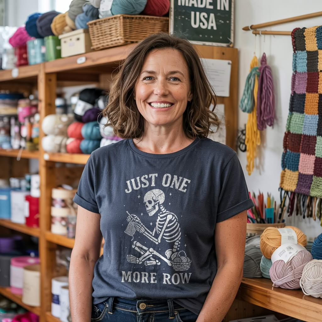 T-shirt squelette « Une maille de plus »