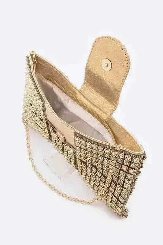 Pochette iconique nœud papillon en strass