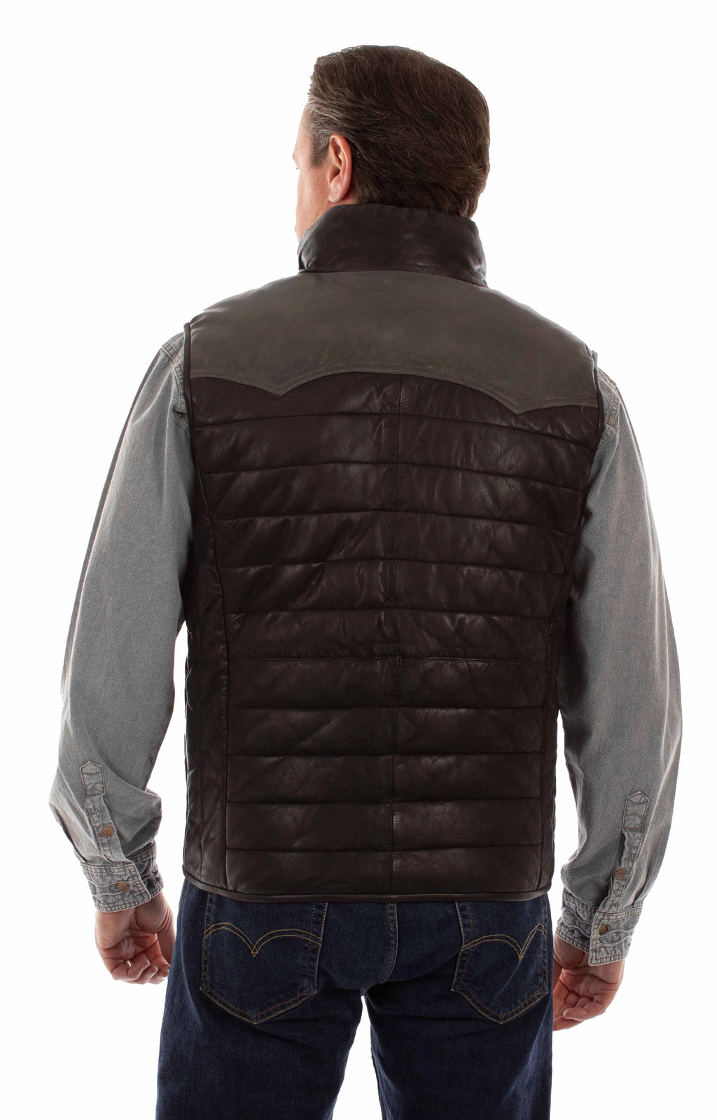 Scully Casper (Cuir 2043) – Gilet pour hommes