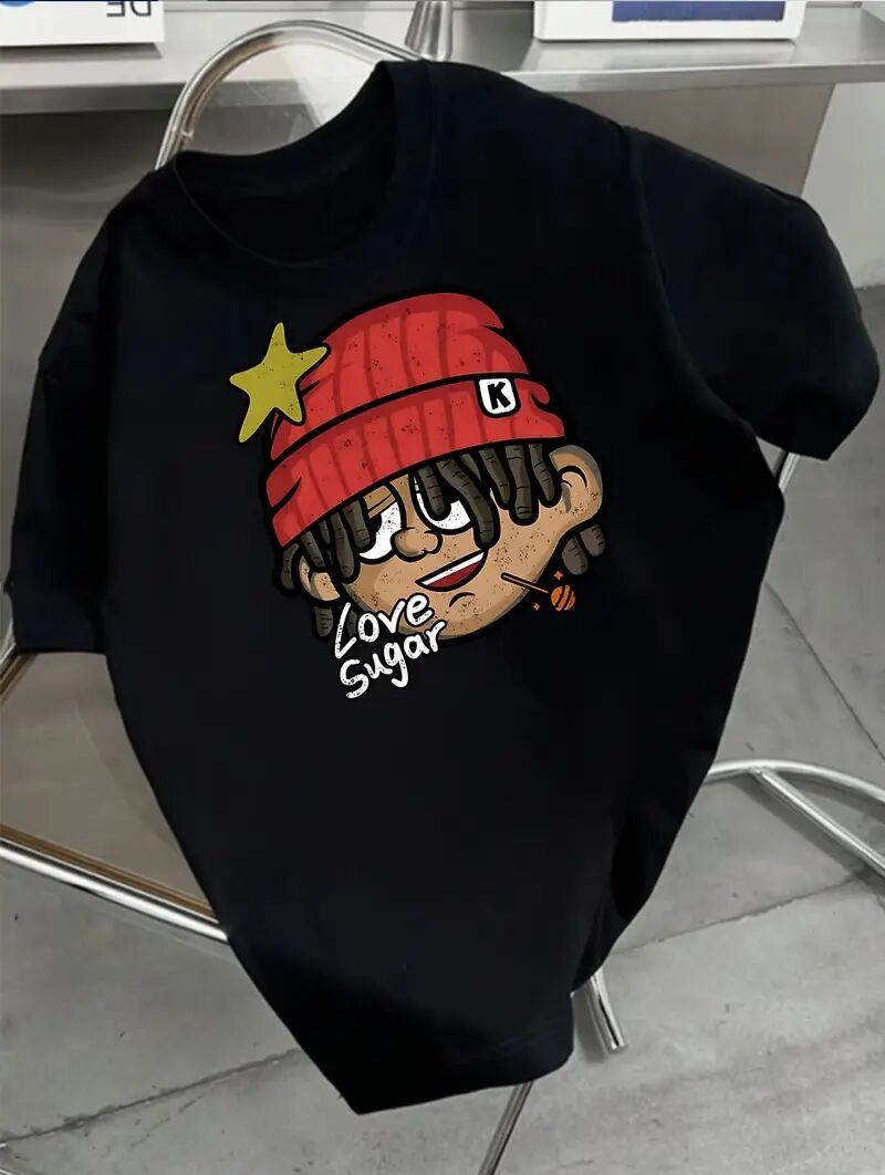 T-shirt imprimé à manches courtes pour homme