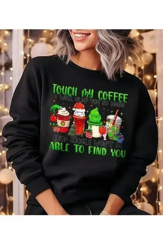 Sweat-shirt Touche pas à mon café