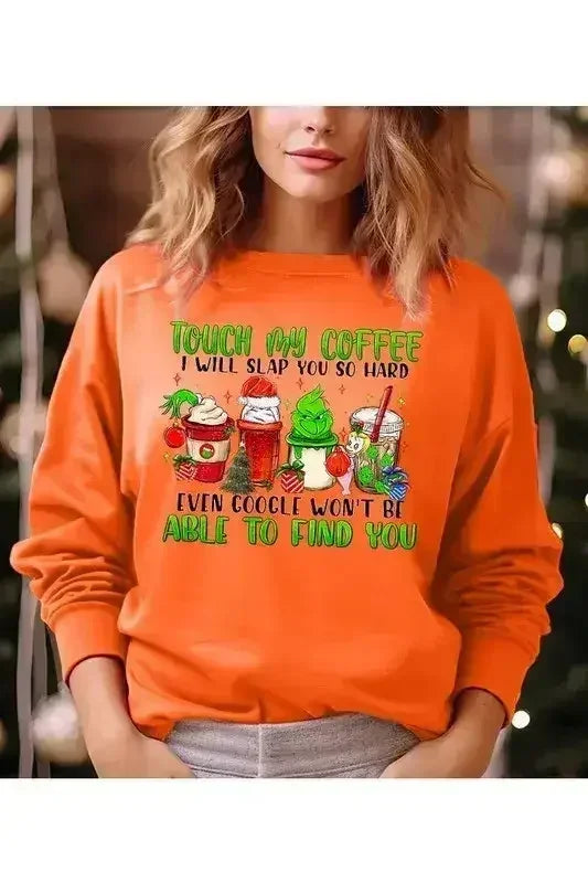 Sweat-shirt Touche pas à mon café