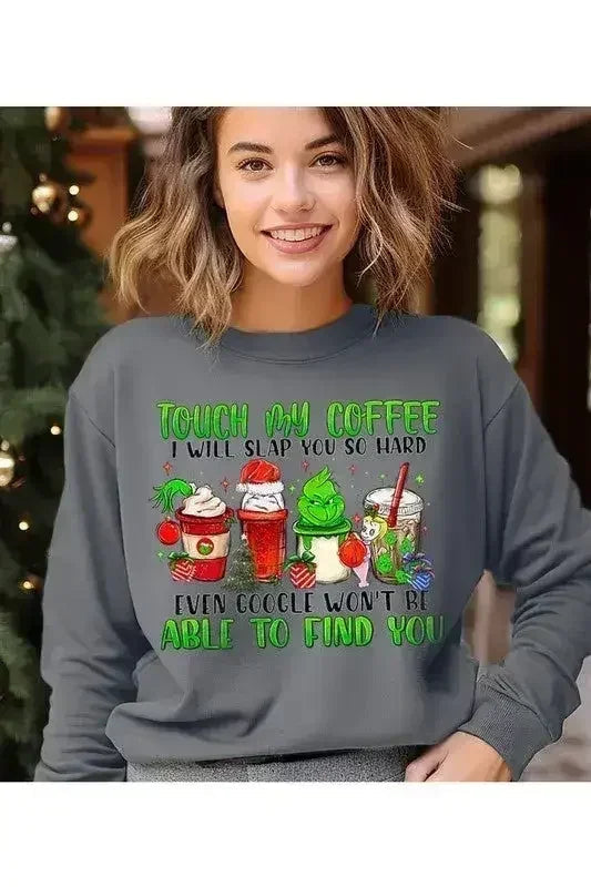 Sweat-shirt Touche pas à mon café