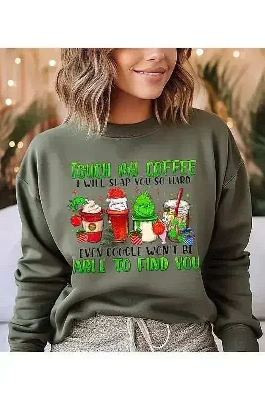 Sweat-shirt Touche pas à mon café