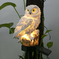 Lampe solaire LED étanche de qualité supérieure pour jardin et cour, en forme de hibou, avec support et base solaire, décoration de luxe pour allée.
