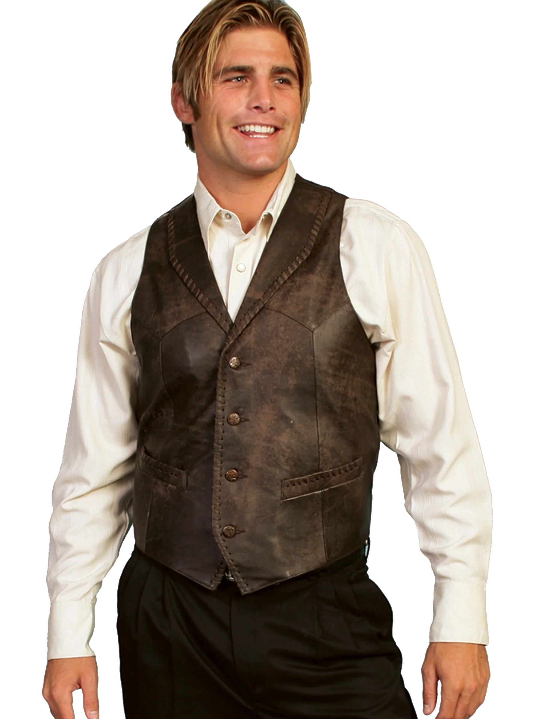 Scully Laramie (206 cuir) – Gilet homme