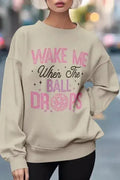 Sweat-shirt polaire imprimé « Vœux du Nouvel An »