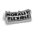 Autocollant de casque « Morally Flexible »