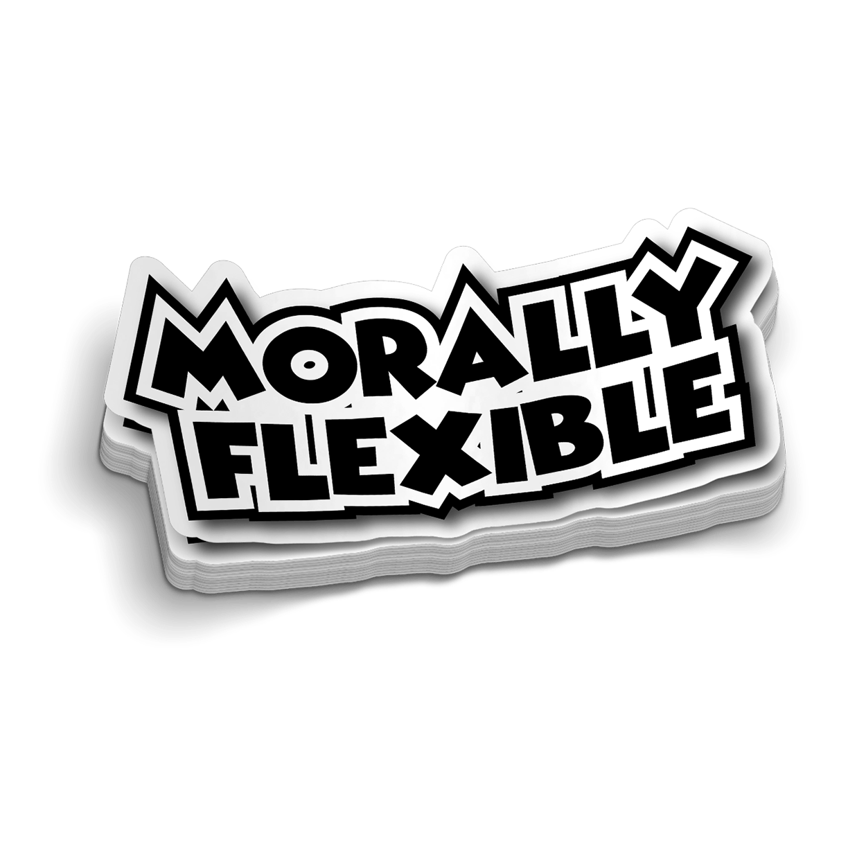 Autocollant de casque « Morally Flexible »