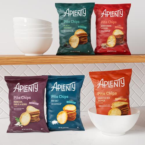 Aplenty Parmesan Pita Chips, Garlic And Herbs, 8 Oz