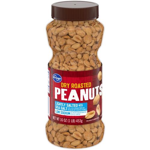 Cacahuètes grillées à sec légèrement salées Kroger 454 g