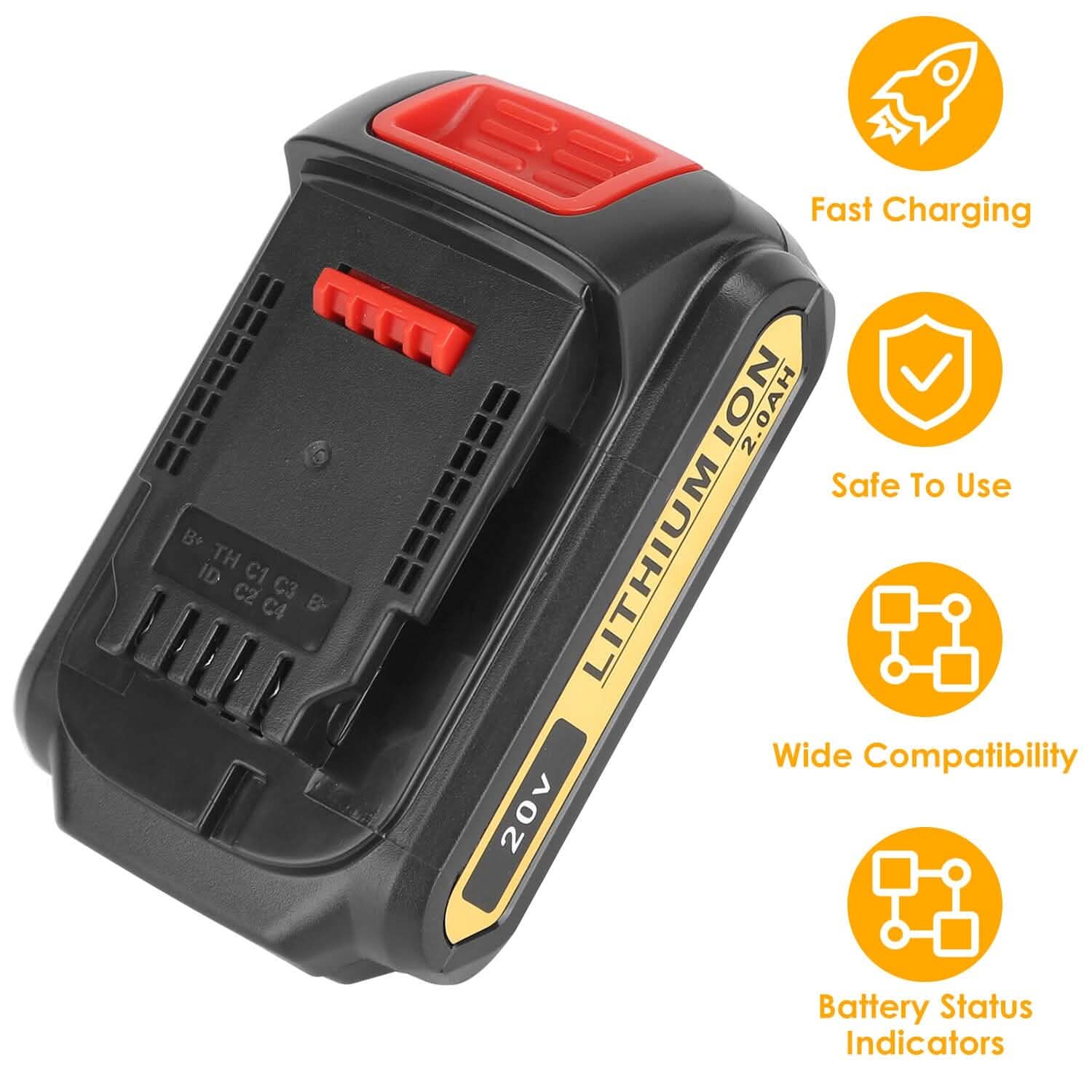 Batterie de rechange 20V compatible avec Dewalt DCB