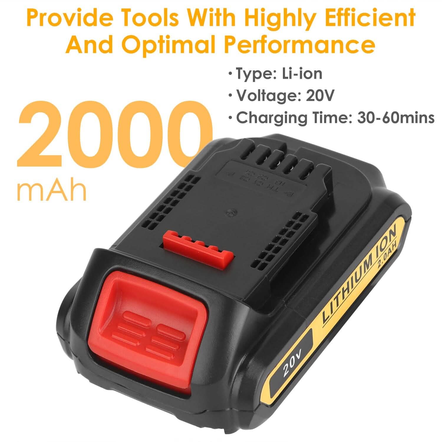 Batterie de rechange 20V compatible avec Dewalt DCB