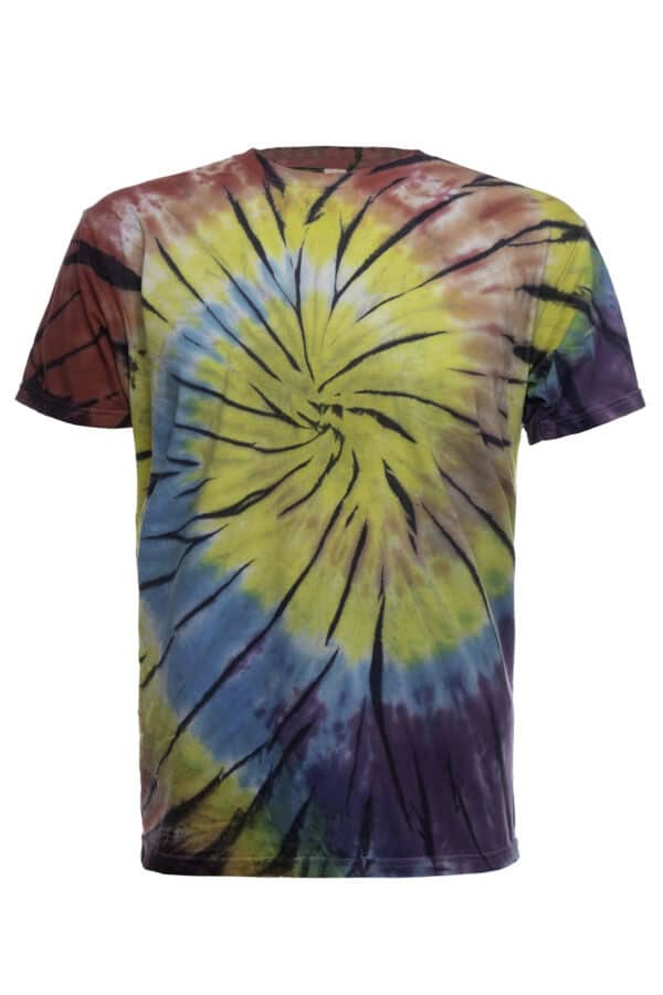 Tie-dye spirale arc-en-ciel