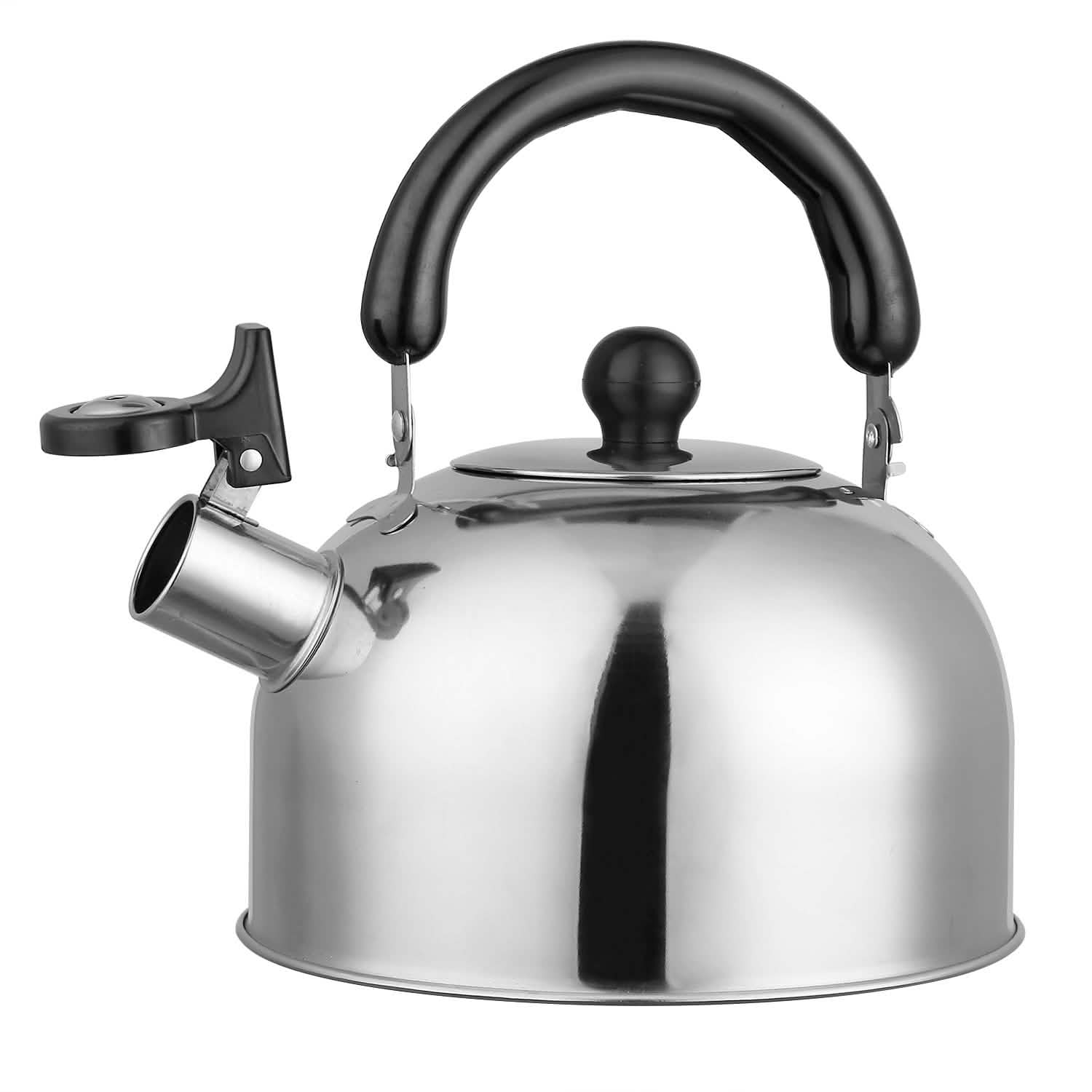 Bouilloire sifflante en acier inoxydable 2,1 litres pour cuisinière à induction ou à gaz