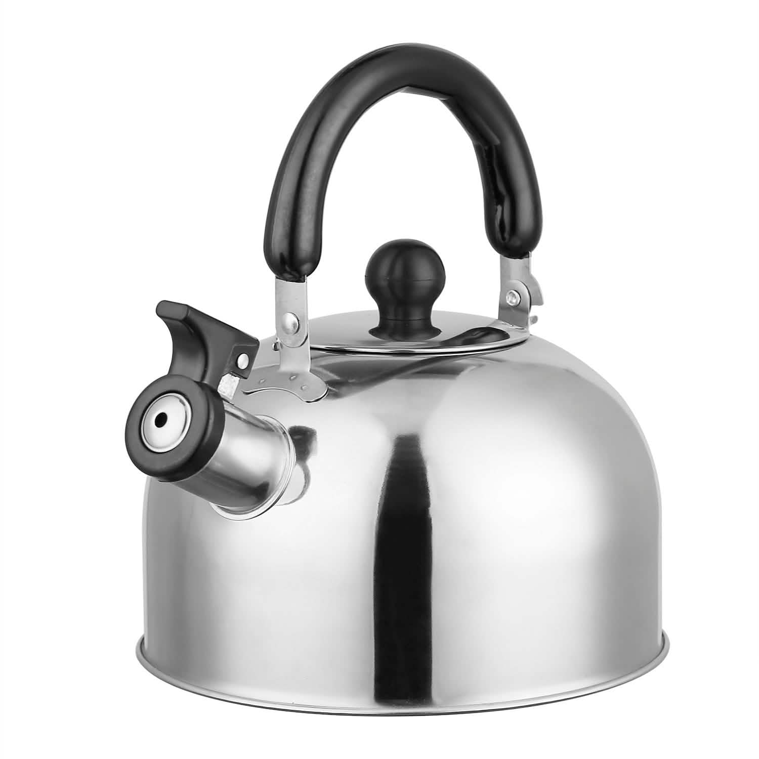Bouilloire sifflante en acier inoxydable 2,1 litres pour cuisinière à induction ou à gaz