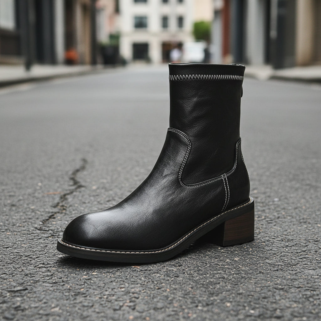 Bottines Martin à talon mi-haut pour femme