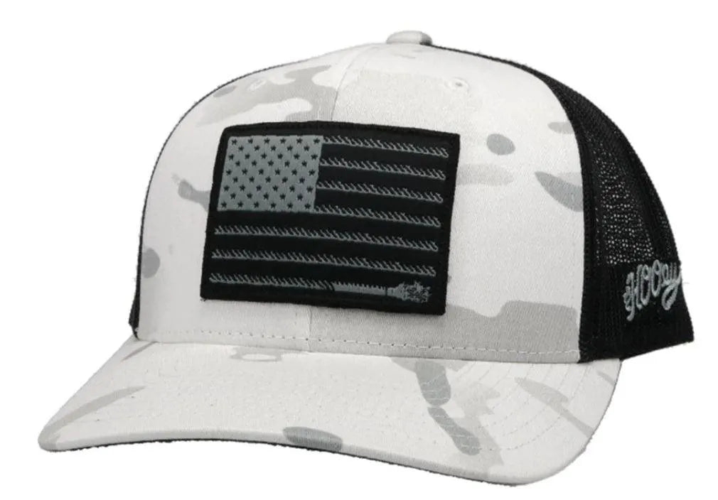 Casquette Trucker - HOOey Liberty Roper Camo (blanc/noir)