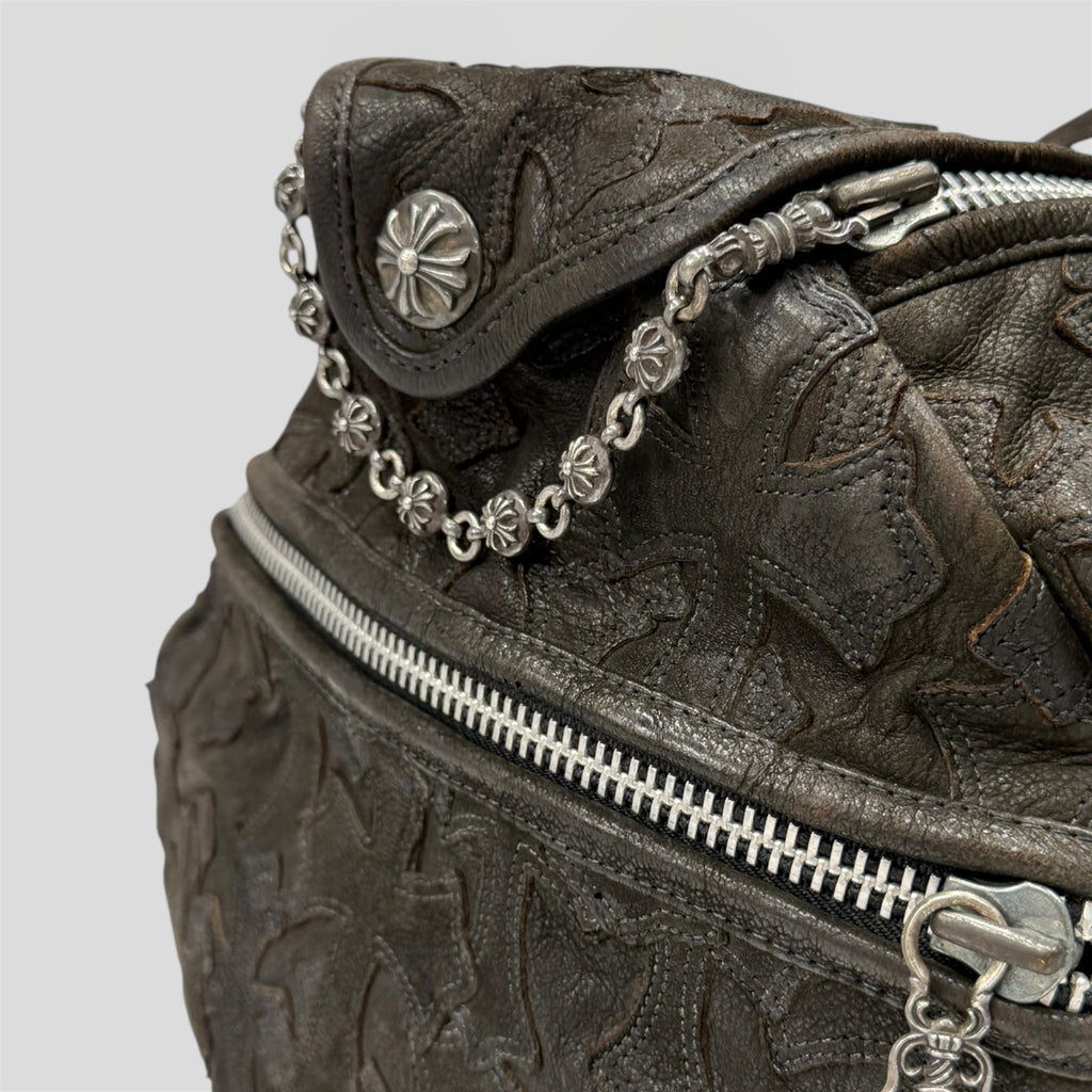 Sac polochon XXL Chrome Hearts à patchs croix