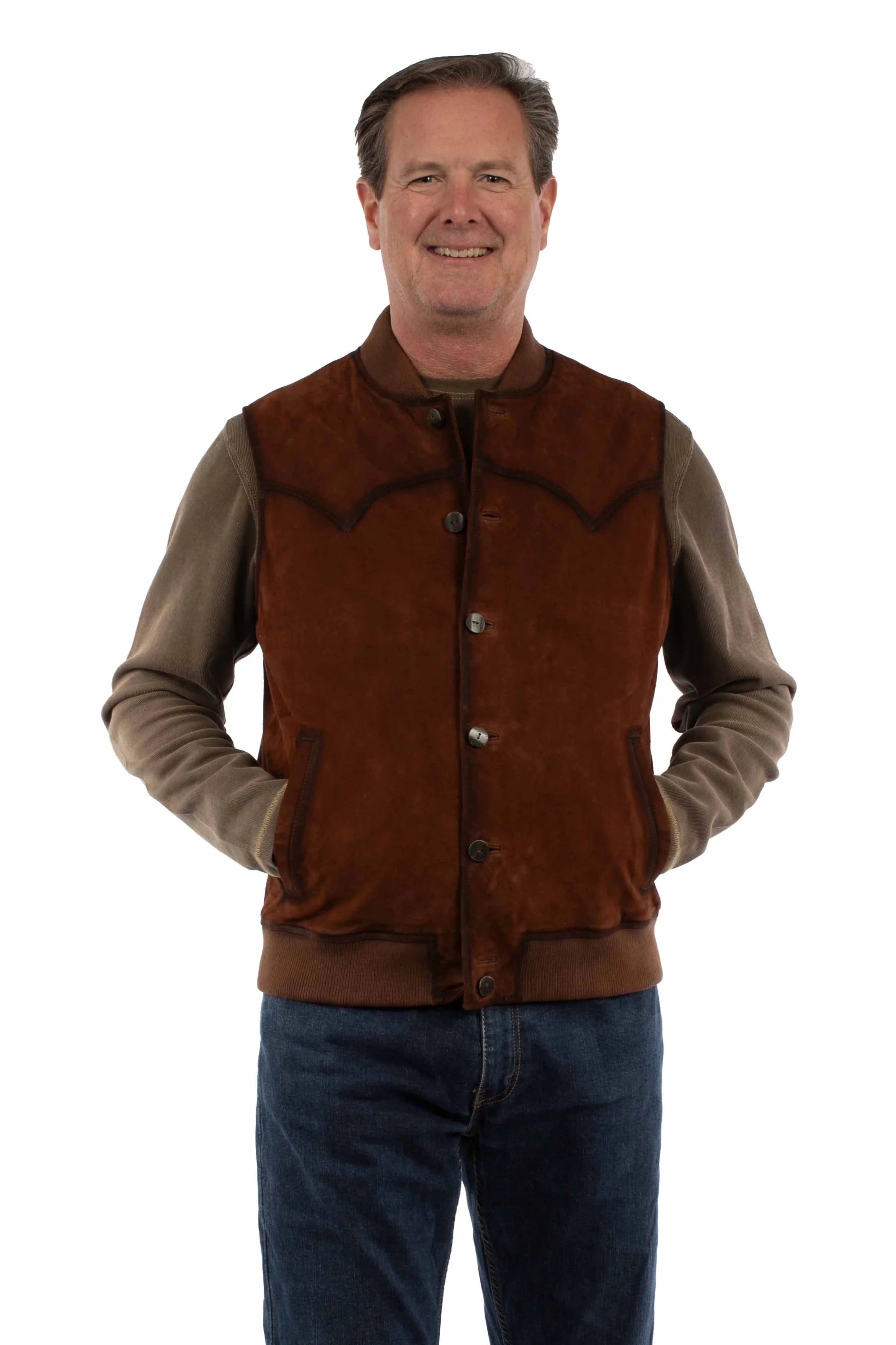 Scully Cheyenne (2117 Suede) – Gilet pour hommes