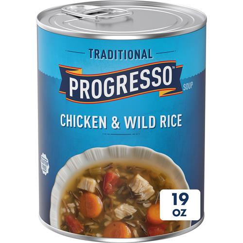 Progresso Traditional, Soupe au poulet et riz sauvage, Sans gluten, 19 oz.