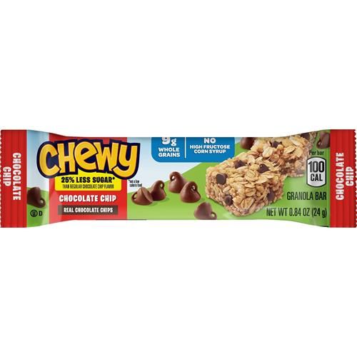 Barres tendres aux brisures de chocolat Quaker Chewy, 24 g, 8 barres