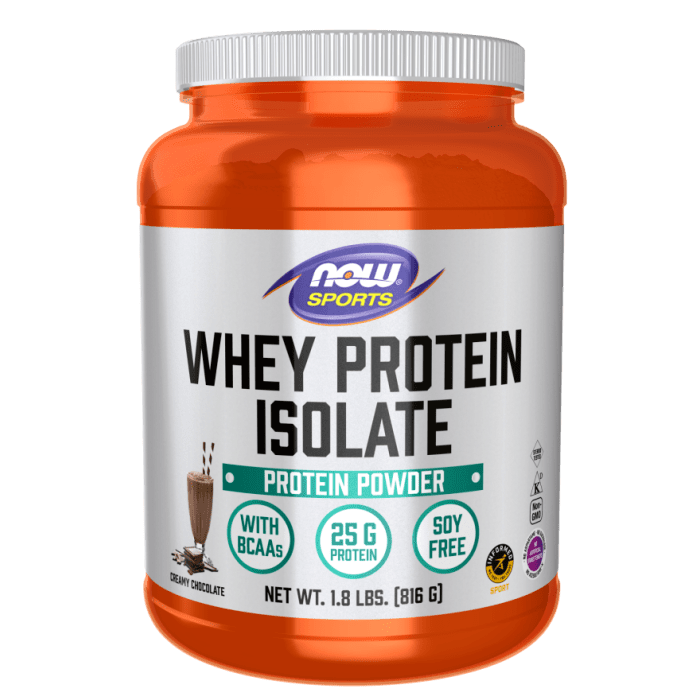 NOW Sports Isolat de protéines de lactosérum en poudre saveur chocolat crémeux 816 g - 2162