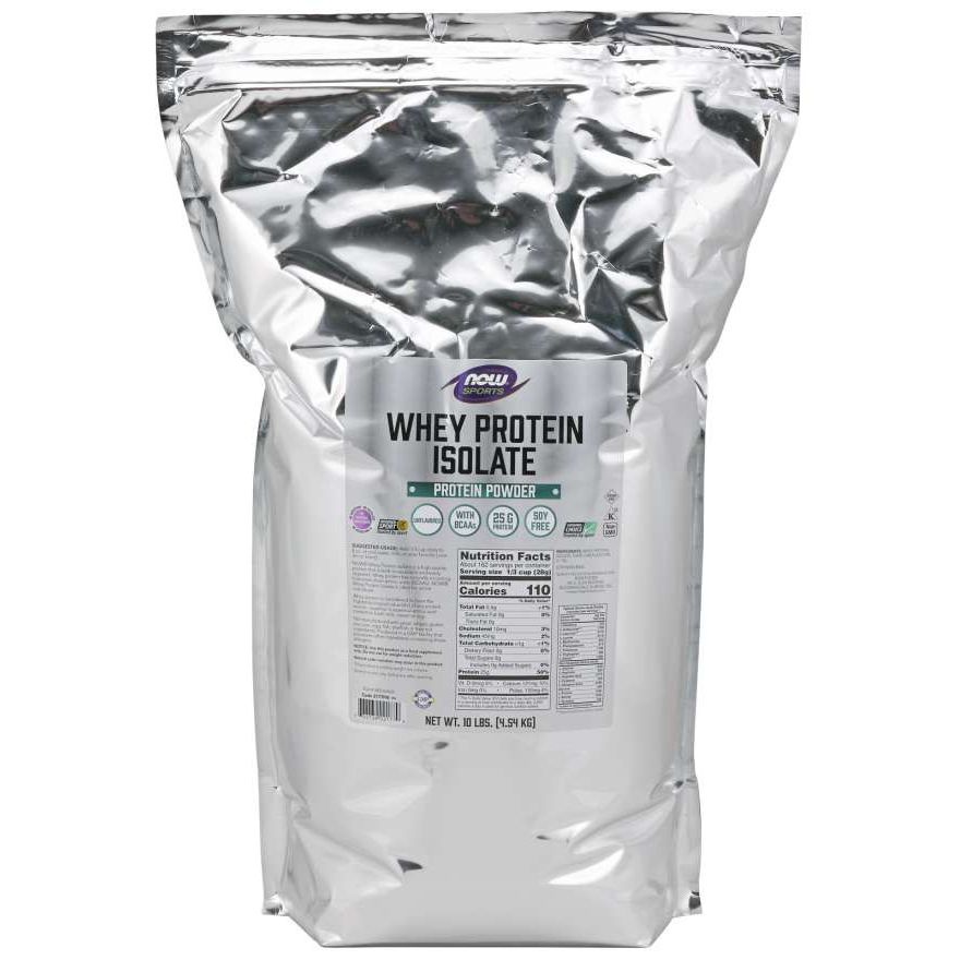 Now Sports Isolat de protéines de lactosérum en poudre, sans arôme, 4,5 kg - 2177