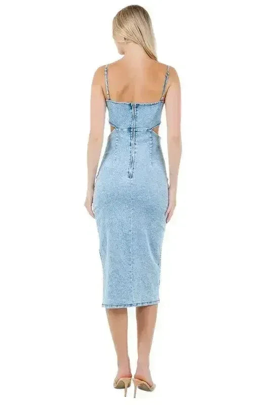 ROBE LONGUE EN JEAN POUR FEMME
