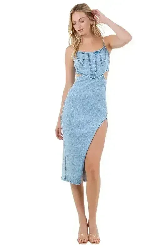 ROBE LONGUE EN JEAN POUR FEMME