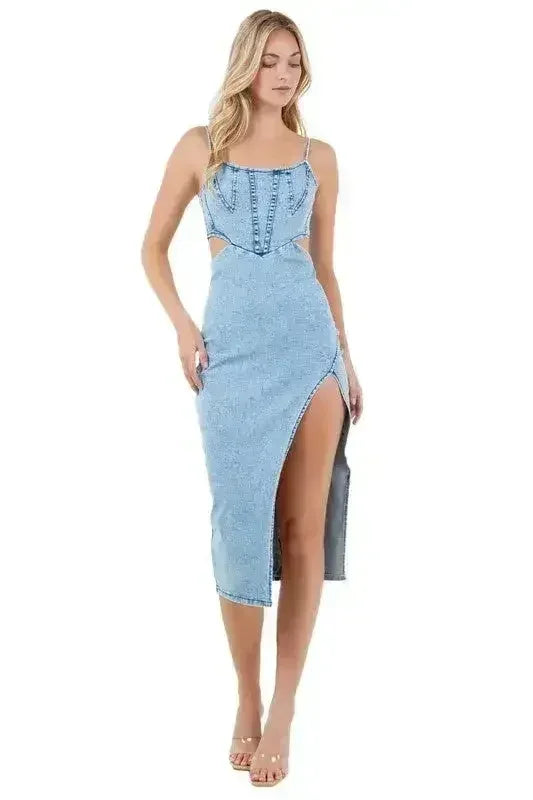 ROBE LONGUE EN JEAN POUR FEMME