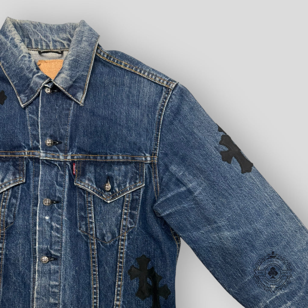 Veste en jean Chrome Hearts Levi's à écussons croix