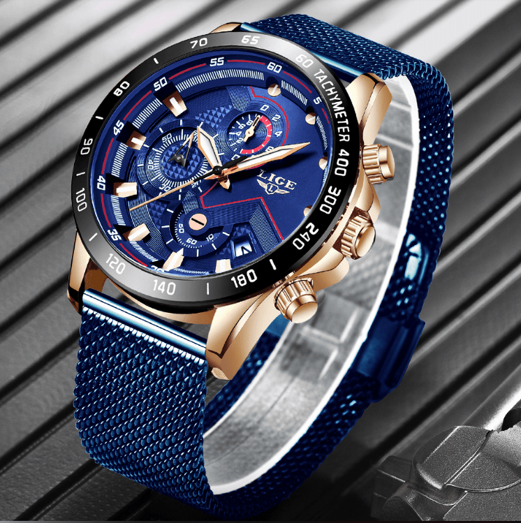 Montre Sport Étanche Homme Avec Bracelet En Acier Inoxydable Design Unique Cadeau Idéal Pour Votre Homme