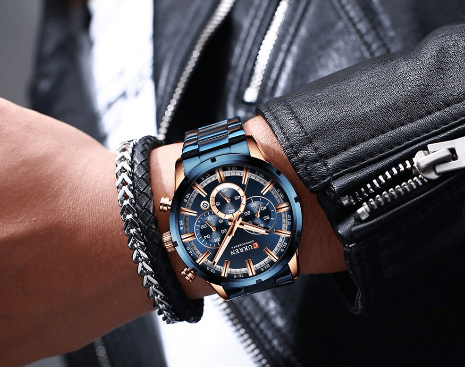 Montre de sport étanche en acier inoxydable pour homme avec chronomètre et affichage de la date spécial, design unique, cadeau parfait
