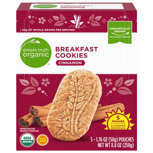 Biscuits petit-déjeuner Simple Truth Organic à la cannelle 5 unités / 50 g
