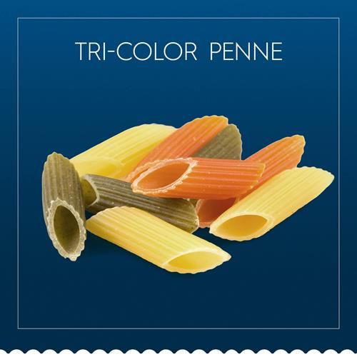 Pâtes Penne Tricolores Barilla, boîte de 340 g – Pâtes sans OGM fabriquées avec de la semoule de blé dur – Pâtes certifiées casher