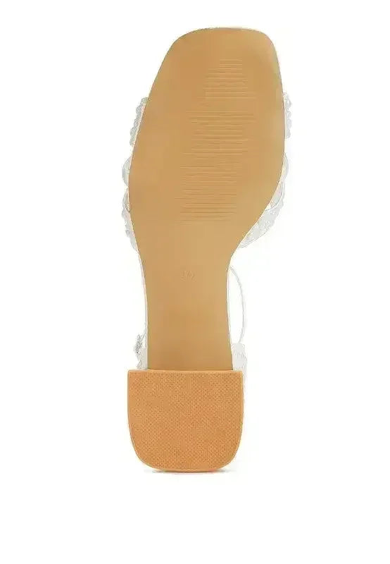 Sandales de mariée Pearl - Chaussures en satin à petit talon - Confort pour les fêtes de mariage