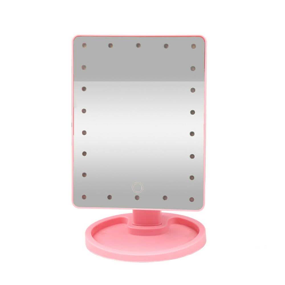 Miroir de bureau sur pied à écran tactile 22 LED