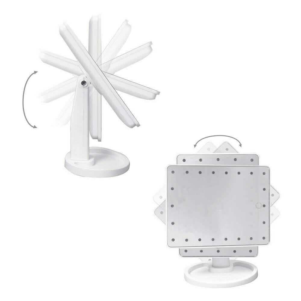 Miroir de bureau sur pied à écran tactile 22 LED