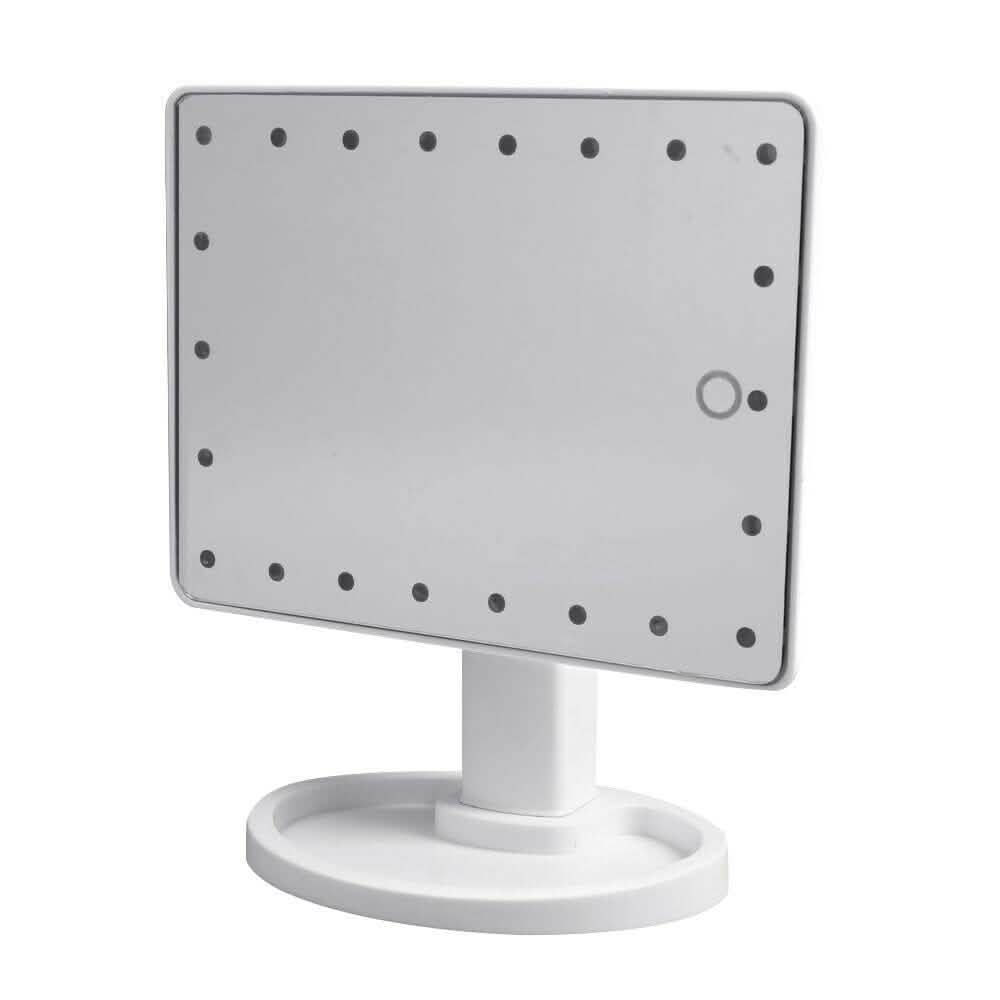 Miroir de bureau sur pied à écran tactile 22 LED