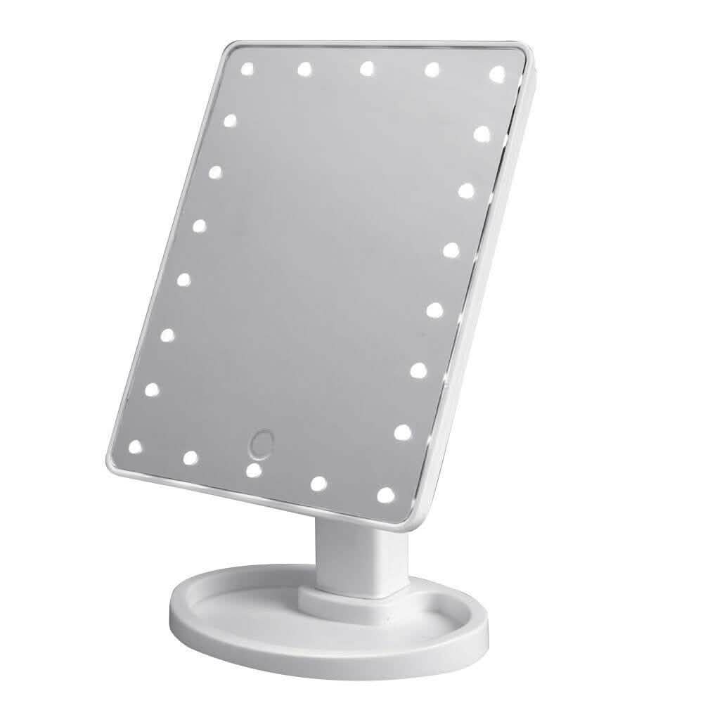 Miroir de bureau sur pied à écran tactile 22 LED