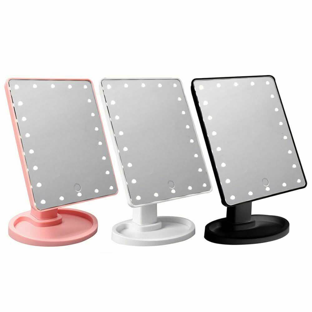Miroir de bureau sur pied à écran tactile 22 LED