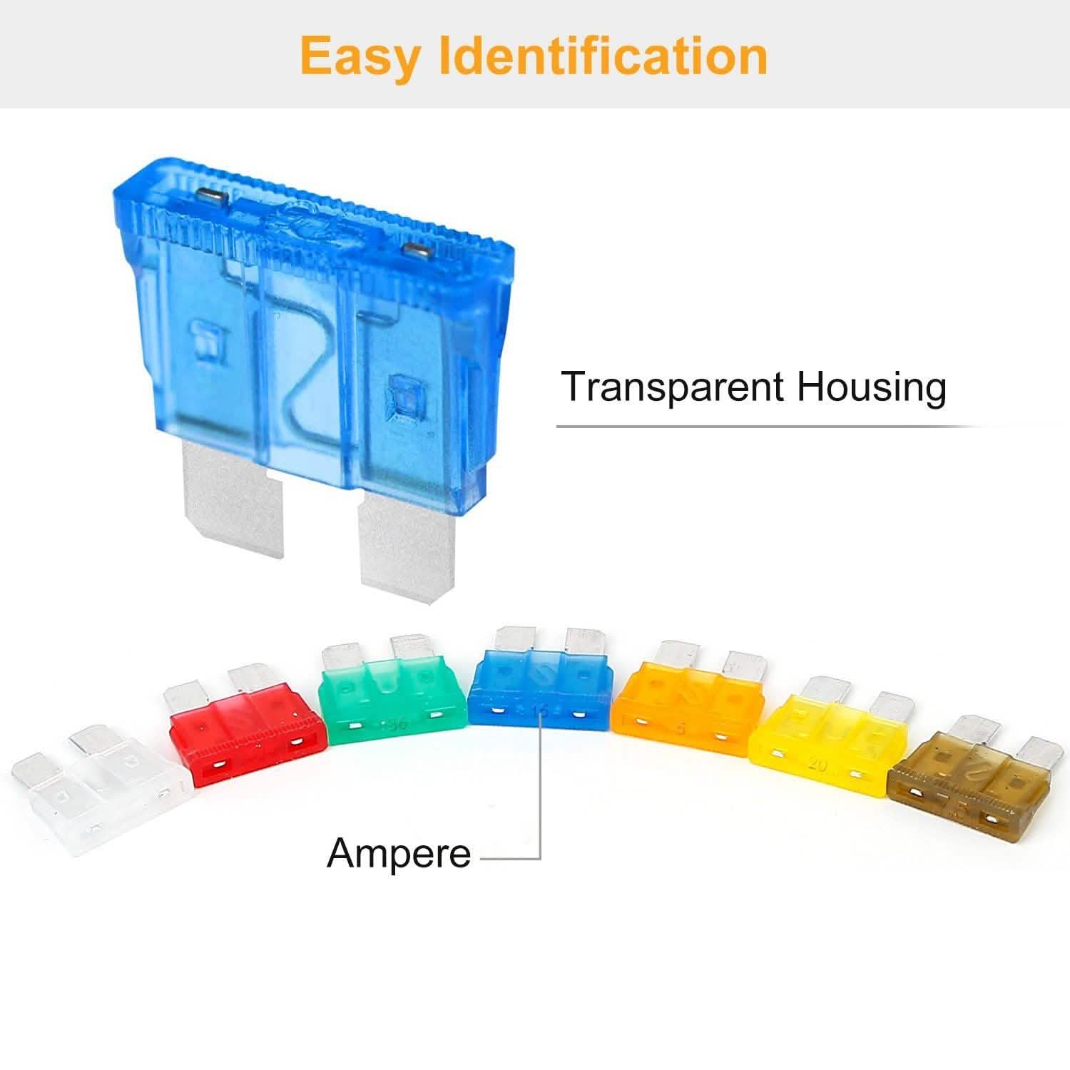 Assortiment de 220 fusibles à lames pour voiture