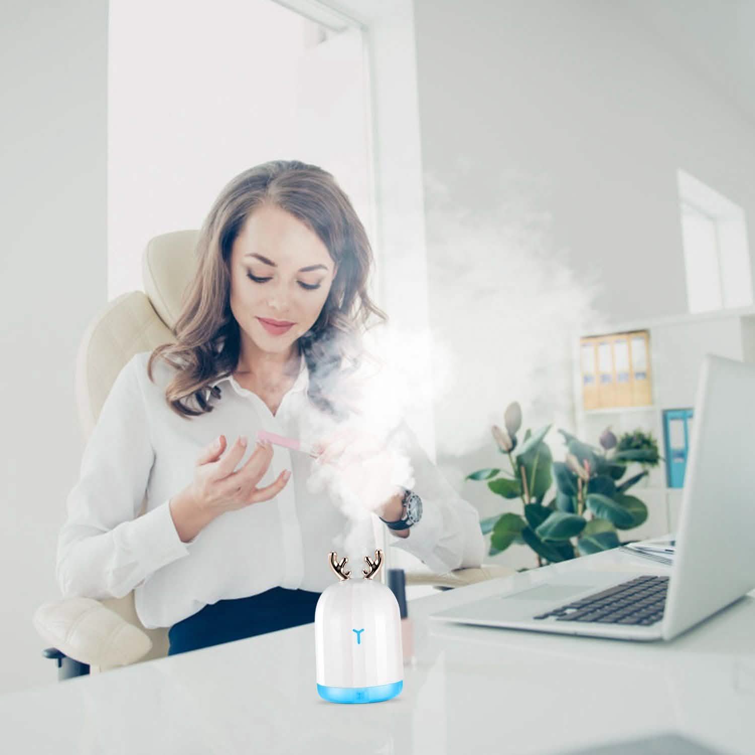 Diffuseur d'air ultrasonique à brume fraîche de 220 ml avec 7 couleurs